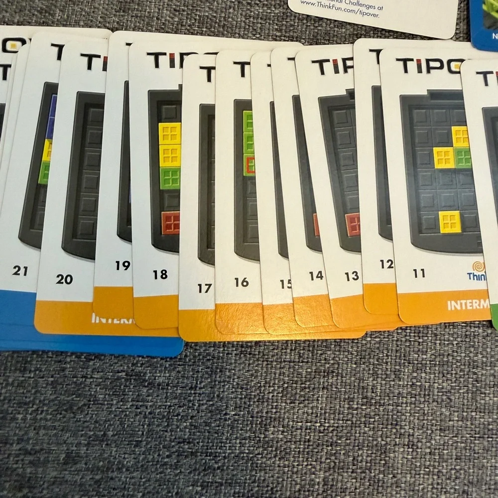 Thinkfun TipOver Thinking Game Vintage 2004 Storage Bag MISSING ONE CARD